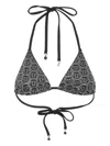 Philipp Plein Rhinestone-embellished Triangle Bikini Top In Black