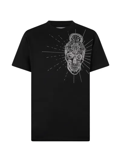 Philipp Plein Rhinestone-skull T-shirt In Black