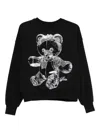 Philipp Plein Rhinsetone-embellished Bear Sweatshirt In Black