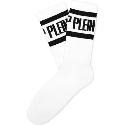 Philipp Plein Ribbed Cuff Socks Men In White