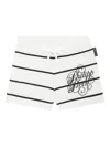 Philipp Plein Ribbed Jogging Shorts In ホワイト