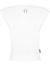 Philipp Plein Ring-embellished Padded Tank Top In "01 White"