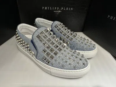 Philipp Plein Rivet-decorated Flats In Gray