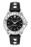 Philipp Plein Rock Leather Strap Watch, 38mm In Stainless Steel