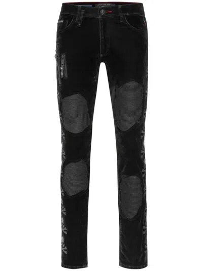 Philipp Plein Rock Star Fit Trousers In Black