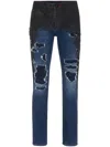 Philipp Plein Denim Rock Star Fit Trousers In Blau