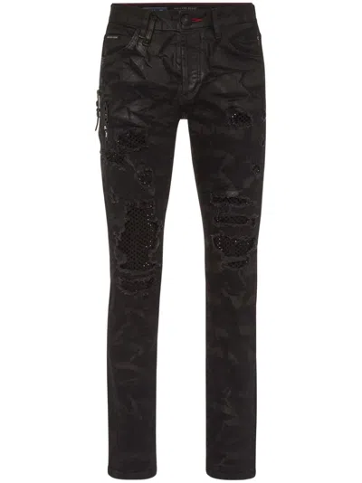 Philipp Plein Rock Star Jeans In Black