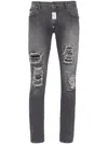 PHILIPP PLEIN ROCK STAR MID-RISE SLIM-FIT JEANS