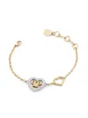 Philipp Plein Rocked Hearts Bracelet In Gold
