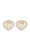 Philipp Plein Rocked Hearts Earrings In Gold
