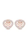 Philipp Plein Rocked Hearts Earrings In Pink