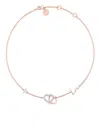 Philipp Plein Rocked Hearts Necklace In Pink