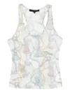 Philipp Plein Rope-print Tank Top In White