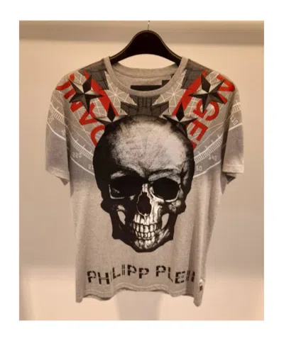 Philipp Plein Round Collar Printed T-shirt In Brown