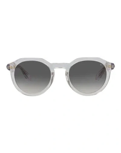 Philipp Plein Round-frame Acetate Sunglasses Man Sunglasses Transparent Size 51 Acetate
