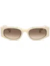 Philipp Plein Round-frame Crystal-embellished Sunglasses In Neutrals