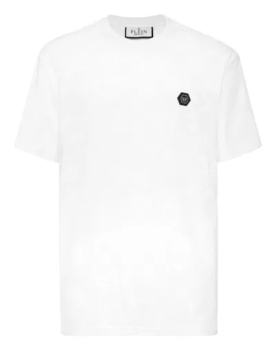 PHILIPP PLEIN ROUND NECK JACQUARD T-SHIRT CREST