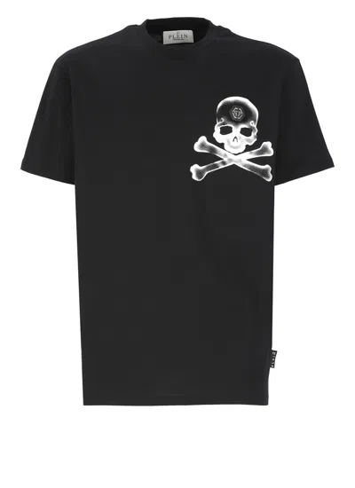 Philipp Plein Round Neck Ss Gothic Plein T-shirt In Black
