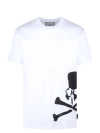 Philipp Plein Round Neck Ss Skull & Bones T-shirt In White