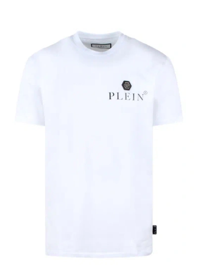 Philipp Plein Round Neck Ss T-shirt In White