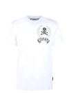 Philipp Plein Crew Neck Graphic Print Short Sleeves In White