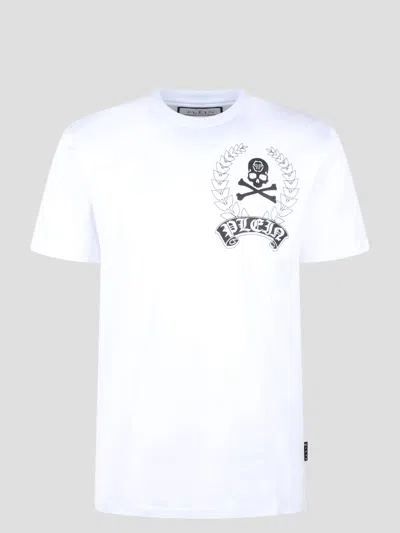 Philipp Plein Round Neck Ss T-shirt In White