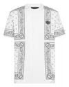 Philipp Plein T-shirt Round Neck Ss Paisley Bandana In White