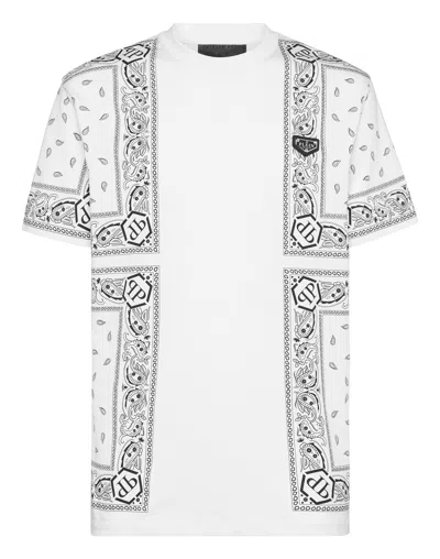 PHILIPP PLEIN ROUND NECK T-SHIRT PAISLEY