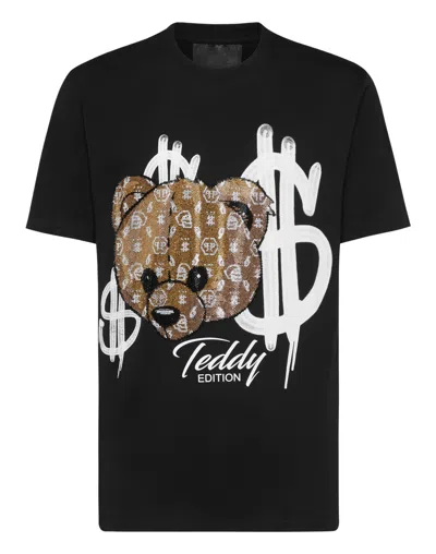Philipp Plein Round Neck T-shirt Teddy In Black
