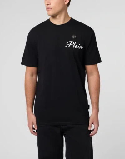 Philipp Plein Round Neck T-shirt Embossed Signature Men In Multi