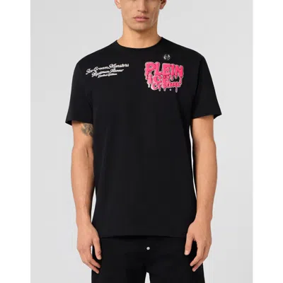 Philipp Plein Round Neck T-shirt Gelato Monsters Men In Black