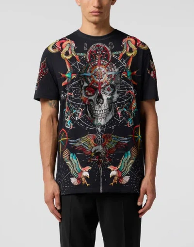 Philipp Plein Round Neck T-shirt Tattoo Stones Men In Multi