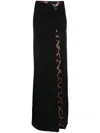 Philipp Plein Ruched Maxi Skirt In Black