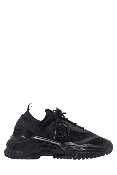 Philipp Plein Runner Hexagon Low-top Sneakers In Black