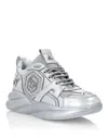 Philipp Plein Runner Mix Materials Iconic Plein Plein Hurricane In Silver