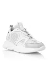Philipp Plein Runner Mix Materials Plein Hurricane In White