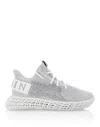 Philipp Plein Runner Sneakers $keleton Suede With Strass In Multi