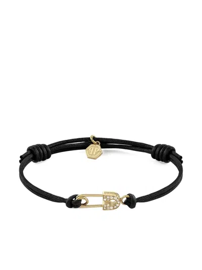 Philipp Plein Safety Pin-detail Bracelet In Gold
