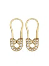 Philipp Plein Plein Safety Pin Earrings In Gold