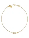 Philipp Plein Gold Crystal Safety-pin Necklace In Gold