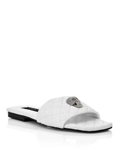 PHILIPP PLEIN SANDALS FLAT CRYSTAL SKULL