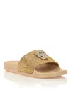 Philipp Plein Sandals Flat Skull With Crystals In Gold