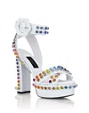 Philipp Plein Sandals High Heels Multicolor With Crystals In Multi