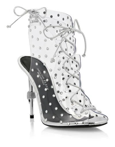 Philipp Plein Sandals High Heels Original In White