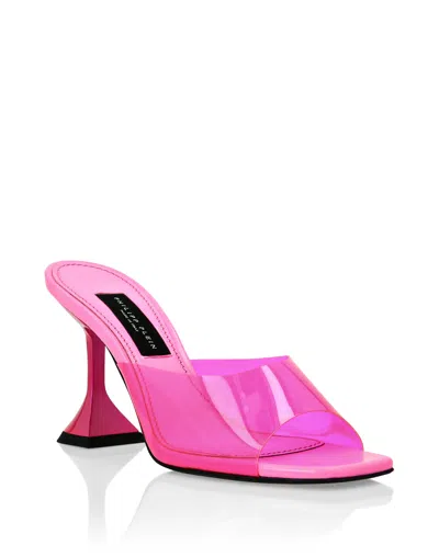 Philipp Plein Sandals In Pvc Mid Heels Iconic Plein In Multi