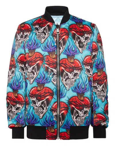 Philipp Plein Paisley-print Bomber Jacket In Multi