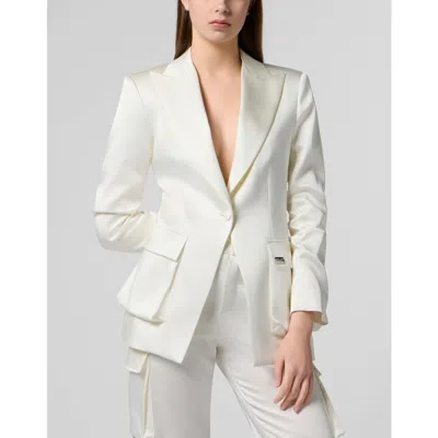 Philipp Plein Satin Cargo Fit Blazer Women In Multi