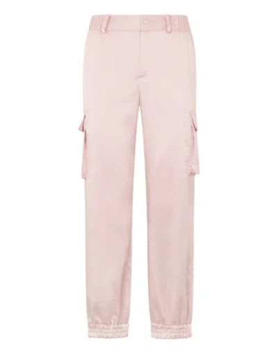 Philipp Plein Satin Cargo Fit Drawstring Trousers Women In Rose/pink