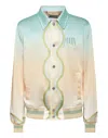 Philipp Plein Satin Coster Jacket Supercar Triumphal Arch In Multi