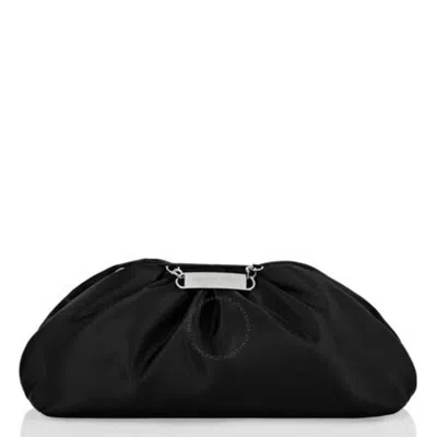 Philipp Plein Satin Pillow Clutch Bag In Black